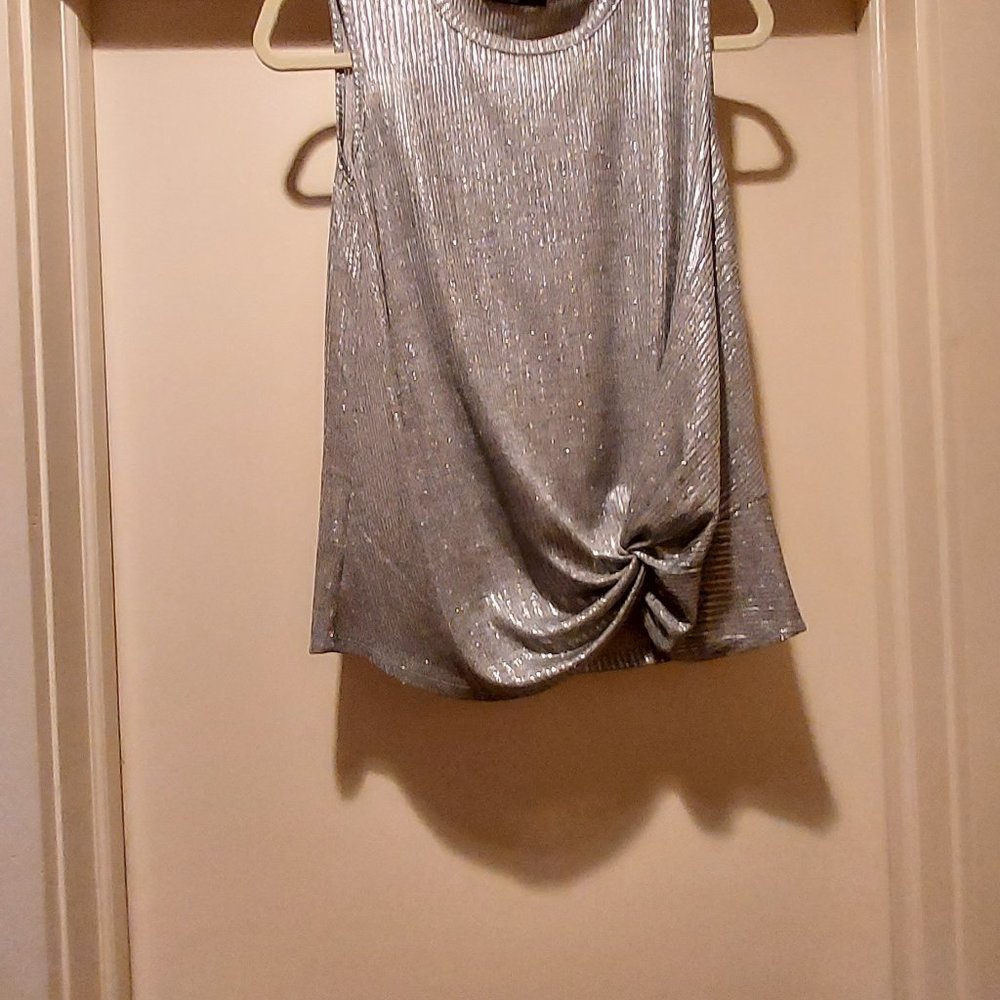 Sleeveless Silver Top